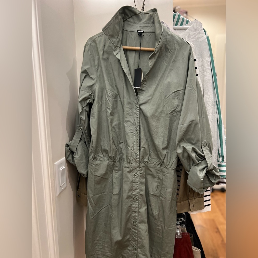 Monrow drop waist cargo lightweight dress